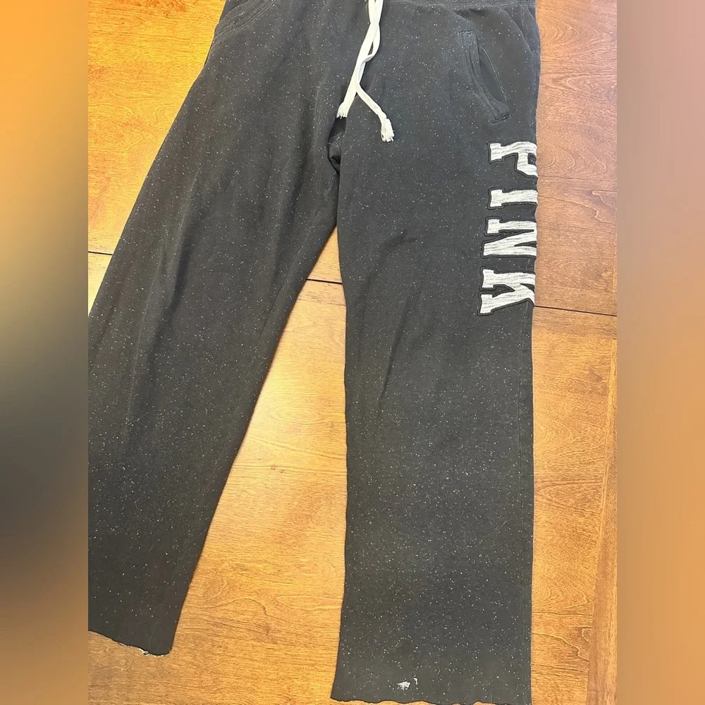 Black PINK Sweatpants with White Logo - Picture 3 of 5